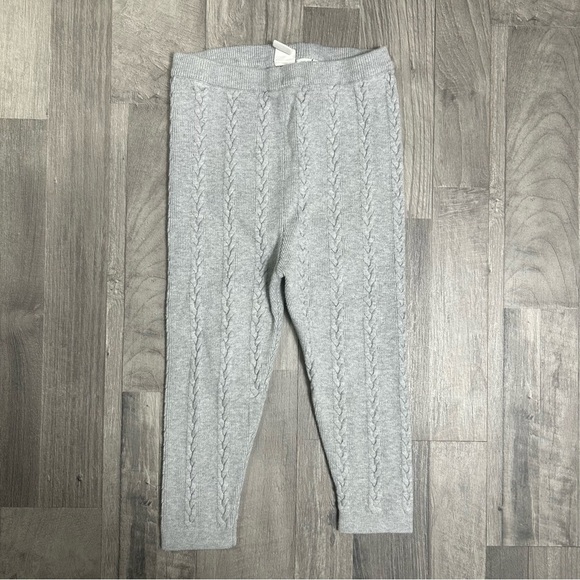 H&M Girls Gray Cozy Cable Knit Sweater and Legging Set 4T - Picture 2 of 7